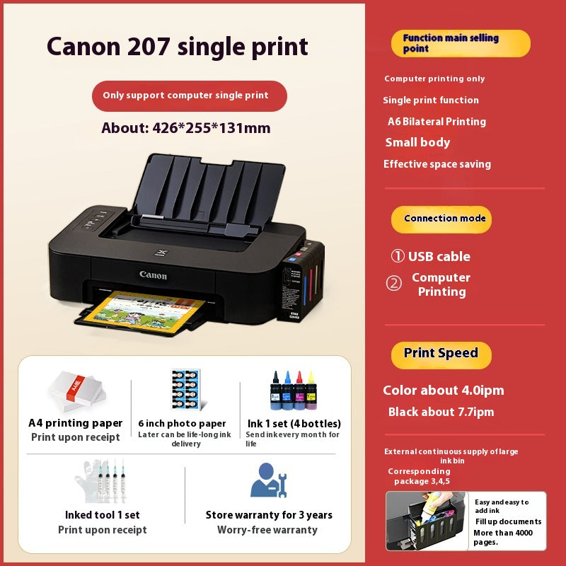 Canon 3380 color printer household small copy and scanning machine mobile phone wireless photo with ink supply warehouse