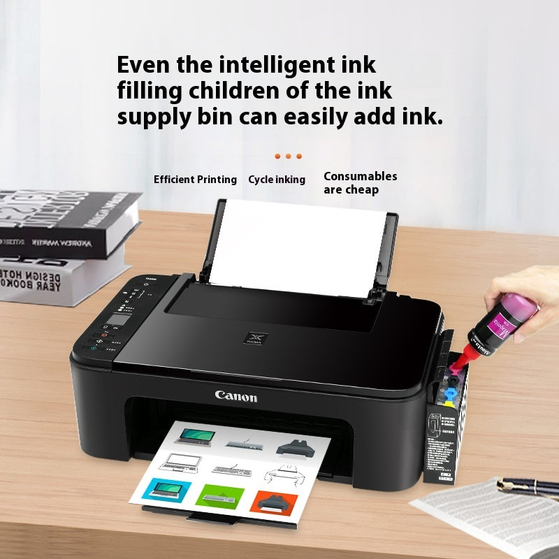 Canon 3380 color printer household small copy and scanning machine mobile phone wireless photo with ink supply warehouse