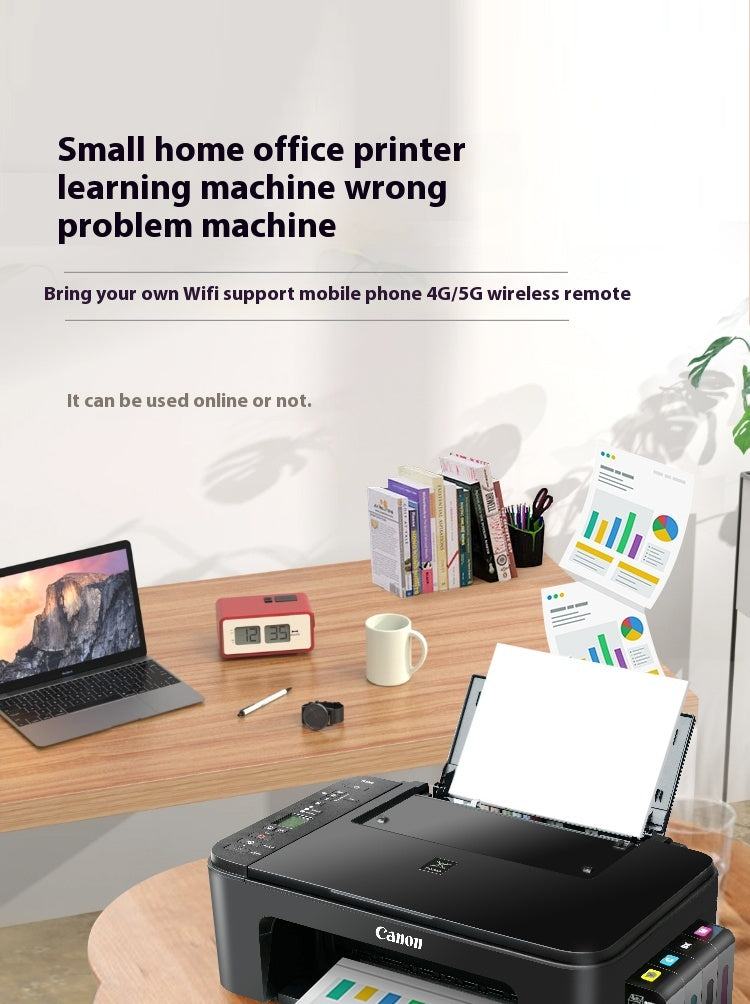 Canon 3380 color printer household small copy and scanning machine mobile phone wireless photo with ink supply warehouse