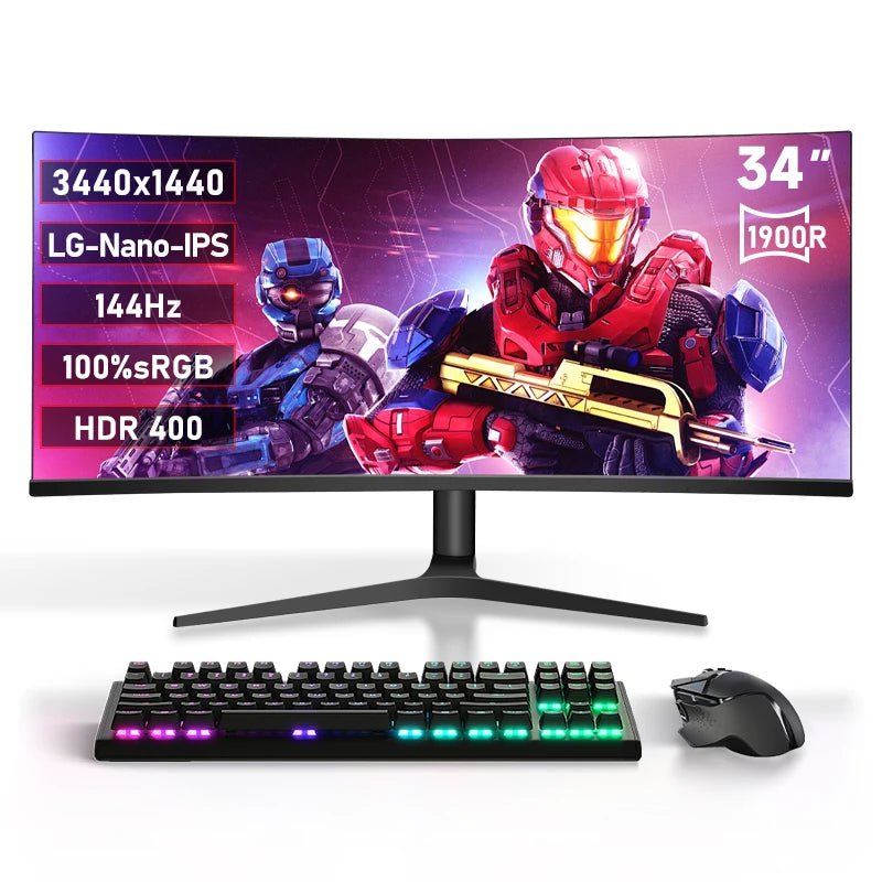 OEM 34-inch game monitor 4k LG-Nano-IPS curved 1900R 3440 * 1440 165hz 144HZ computer monitor DH-MI DP interface