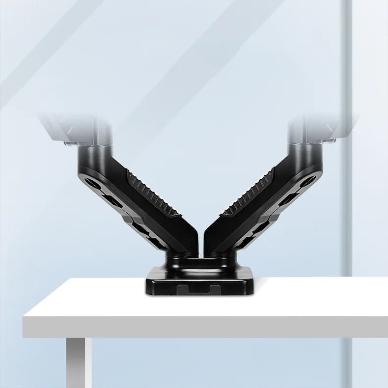 Ultimate Cool Black Dual Arm Monitor Stand New Style Robot Arm Design Single/Dual Rotation Tilt Monitor Stand Height