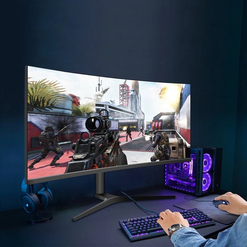 OEM 34-inch game monitor 4k LG-Nano-IPS curved 1900R 3440 * 1440 165hz 144HZ computer monitor DH-MI DP interface